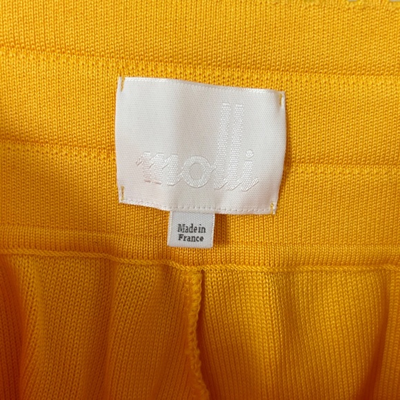 Molli Knit High Waisted Yellow Trousers - Picture 6 of 11